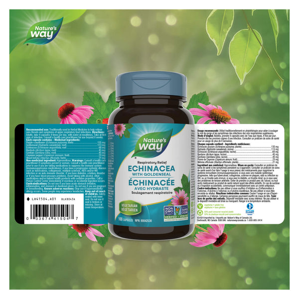 Nature's Way Echinacea Goldenseal Label

