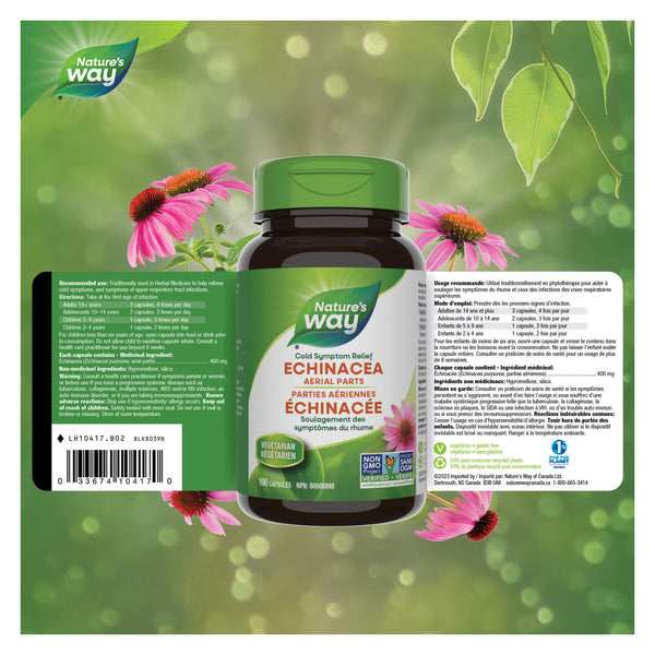 Nature's Way Echinacea Label
