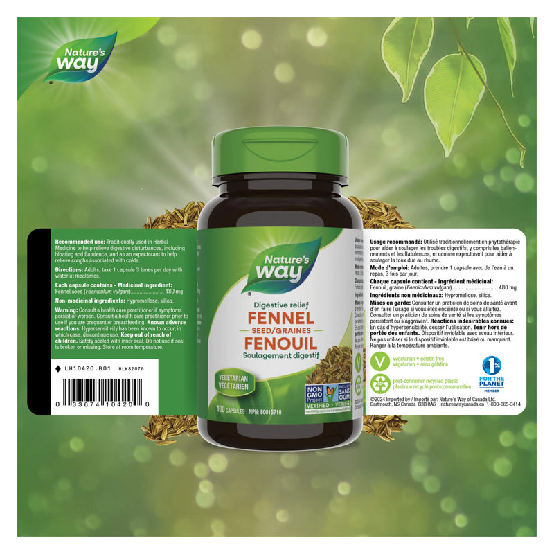 Nature's Way Fennel Seed Label
