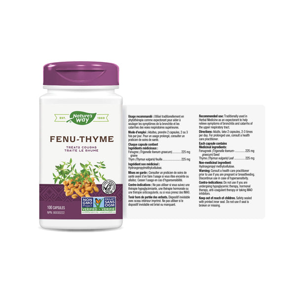 Nature's Way Fenu-Thyme Label
