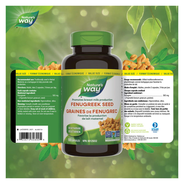 Nature's Way Fenugreek Seed Label
