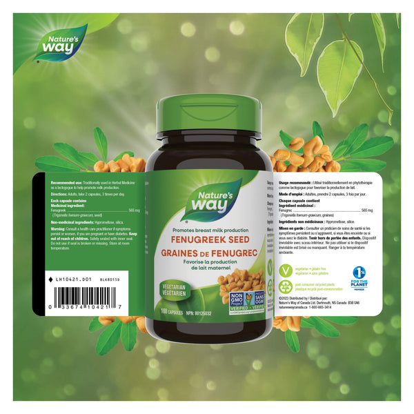 Nature's Way Fenugreek Seed Label
