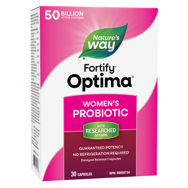 Bottle of Nature's Way Fortify Optima Women's Probiotic 50 Billion 30 Capsules
