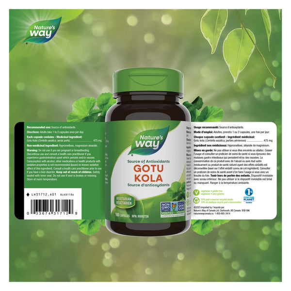 Nature's Way Gota Kola Label
