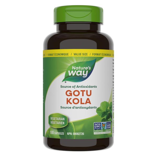 Bottle of Nature's Way Gotu Kola 180 Capsules
