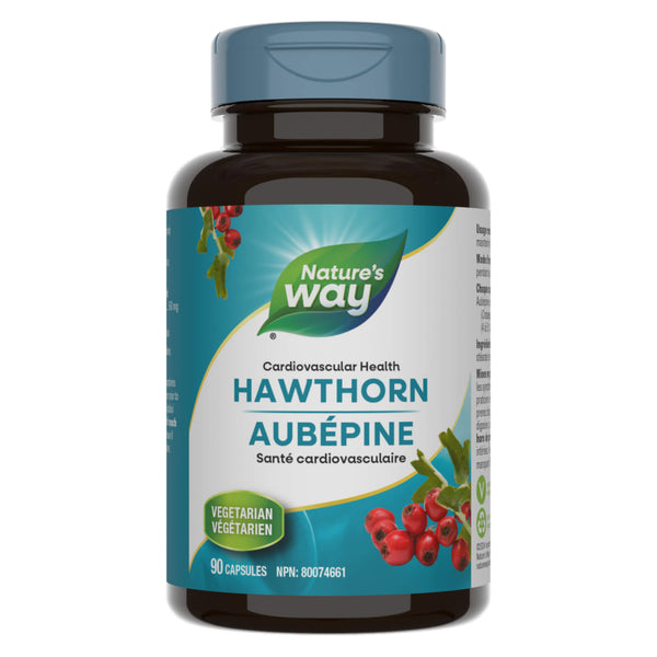 Bottle of Nature's Way Hawthorn Standardized Extract 90 Capsules
