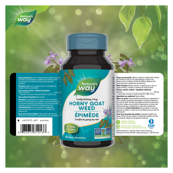 Nature's Way Horny Goat Weed Label
