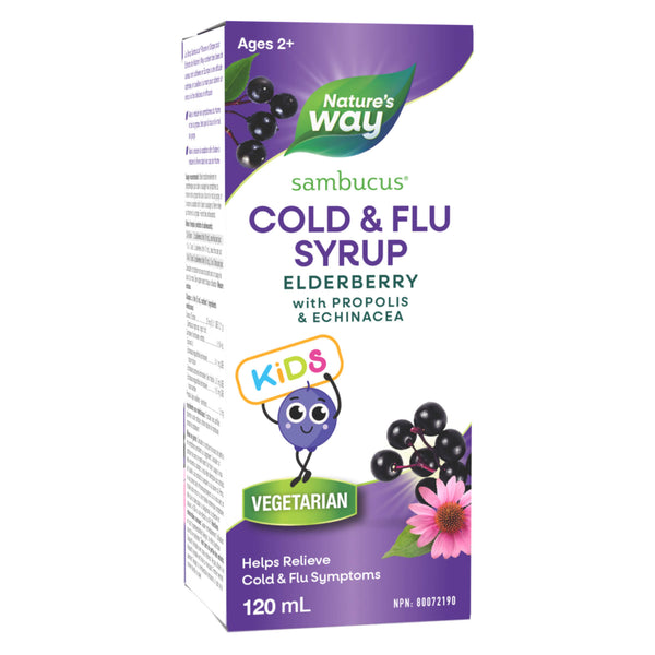 Box of Nature's Way Kids Sambucus Cold and Flu Care Syrup 120ml
