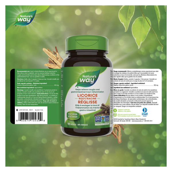 Nature's Way Licorice Root Label
