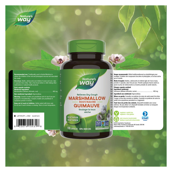 Nature's Way Marshmallow Root Label
