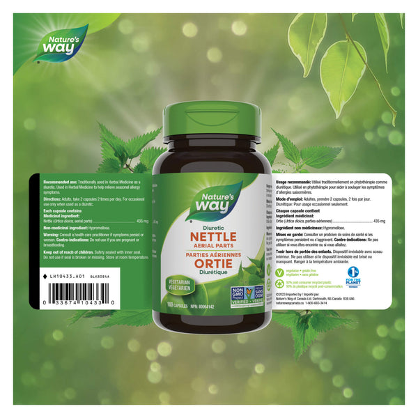 Nature's Way Nettle Herb Label
