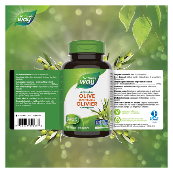 Nature's Way Olive Leaf Label
