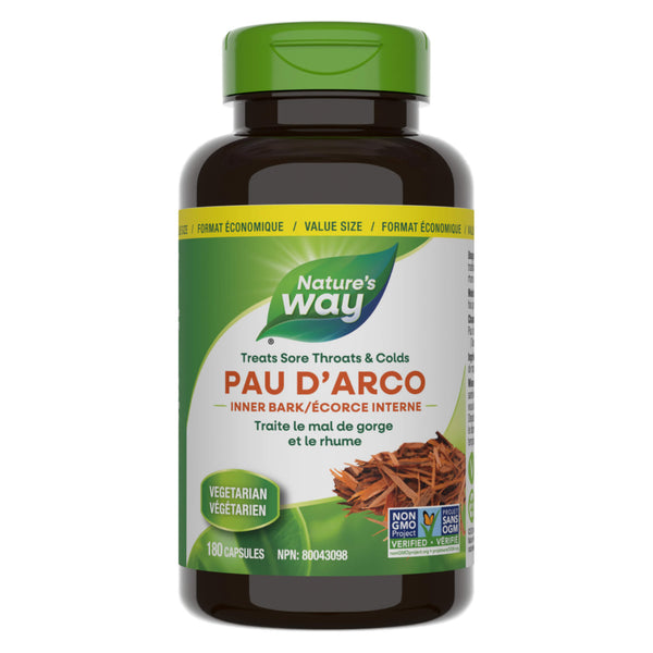 Bottle of Nature's Way Pau D'Arco Inner Bark 180 Capsules
