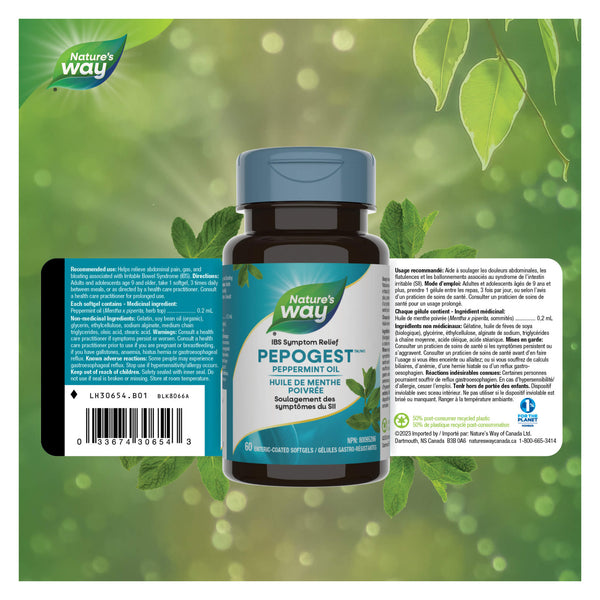 Nature's Way Pepogest™ (Peppermint Oil) Label
