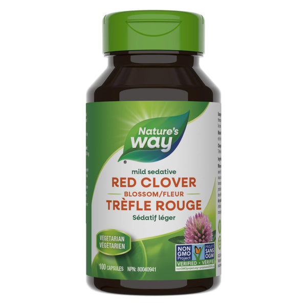 Bottle of Nature's Way Red Clover Blossoms 100 Capsules
