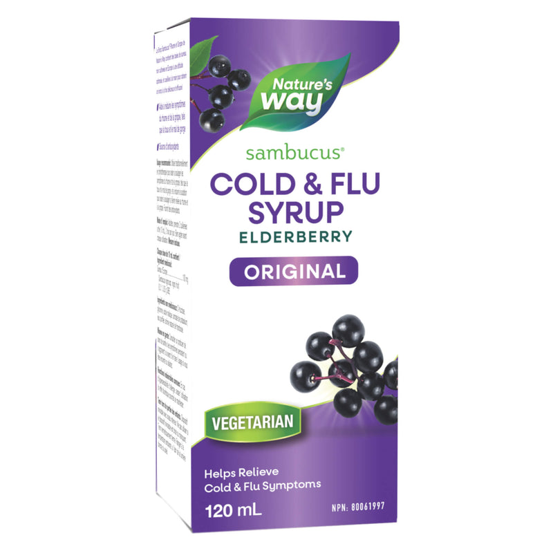 Bottle of Nature's Way Sambucus Original Cold & Flu 100 Capsules

