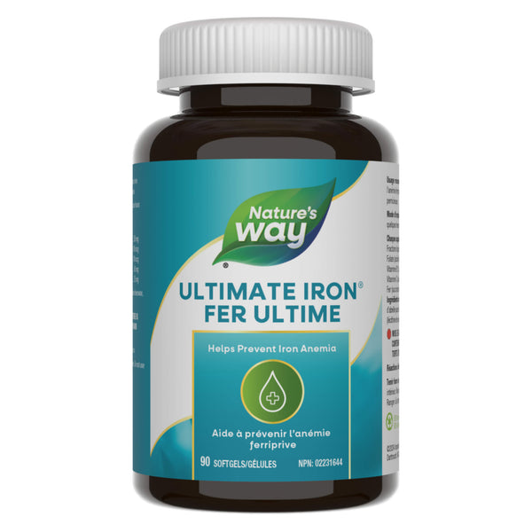 Bottle of Nature's Way Ultimate Iron 90 Softgels
