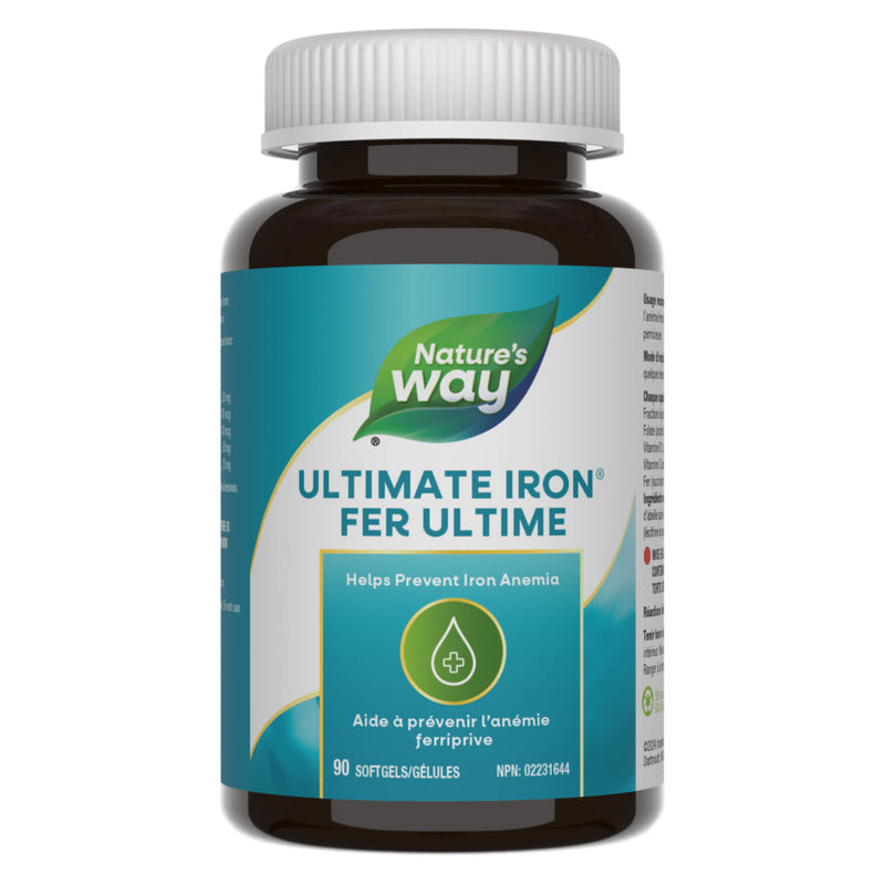 Bottle of Nature's Way Ultimate Iron 90 Softgels
