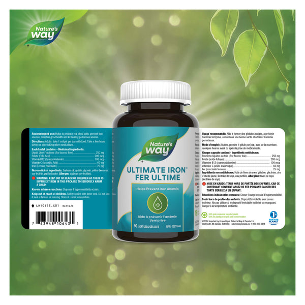 Nature's Way Ultimate Iron Label
