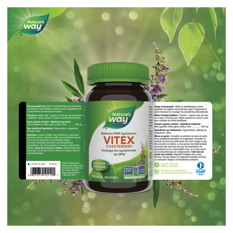 Nature's Way Vitex Fruit Label
