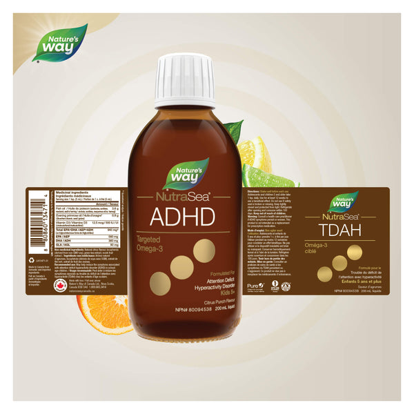 NutraSea ADHD Targeted Omega-3 (Citrus Punch) 200ml Information
