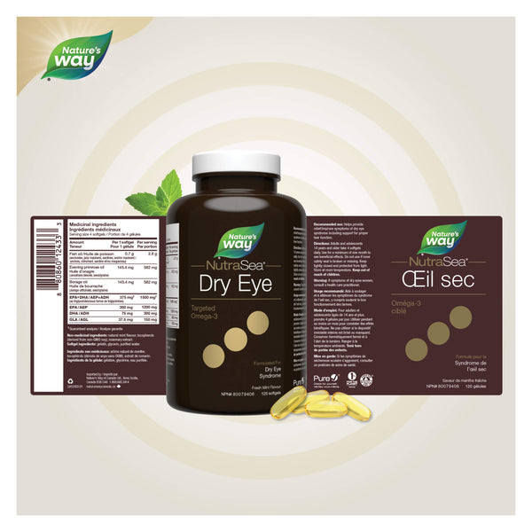 NutraSea Dry Eye Targeted Omega-3 120 Softgels Information

