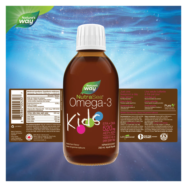 NutraSea NutraSea Kids Omega-3 (Bubble Gum) - Information
