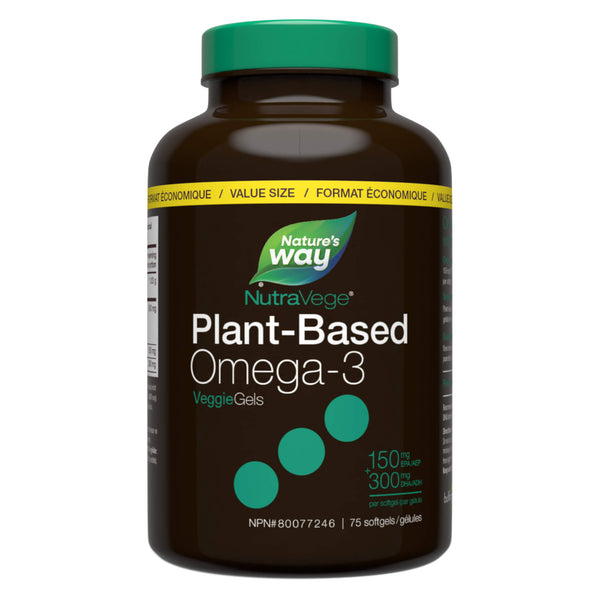Bottle of NutraVege Omega-3 Plant (Mint Flavour) 75 Softgels
