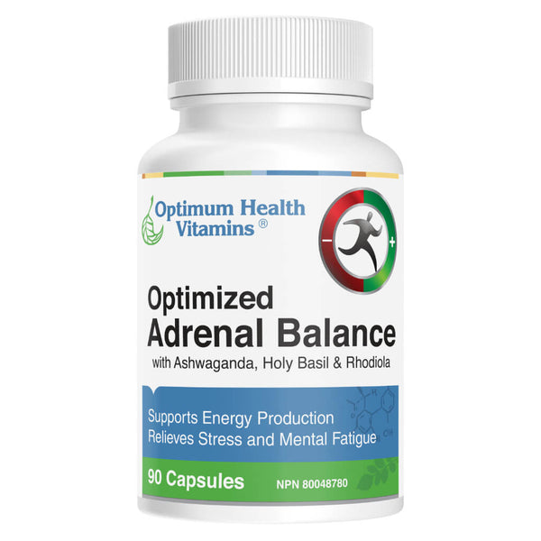 Bottle of Optimum Health Vitamins Optimized Adrenal Balance 90 Capsules
