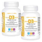 Prairie Naturals D3 1000IU 180 + 180 Softgels Duo-Pack (2 Bottles)