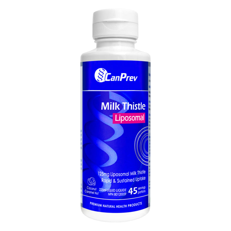 Bottle of CanPrev Milk Thistle Liposomal Liquid 45 Servings 225ml