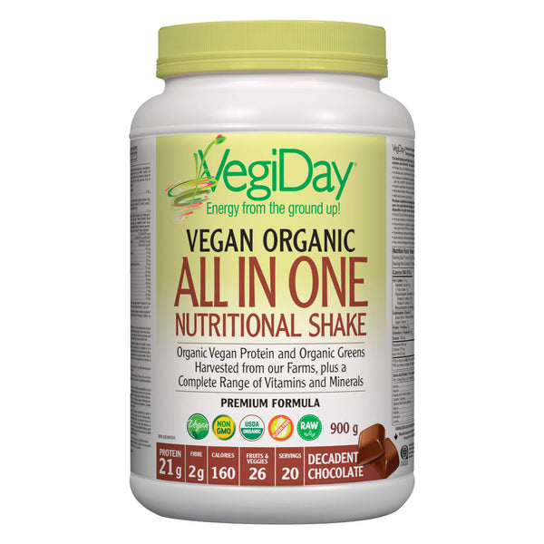 VegiDay AllInOneNutritionalShake DecadentChocolate 900g 20Servings