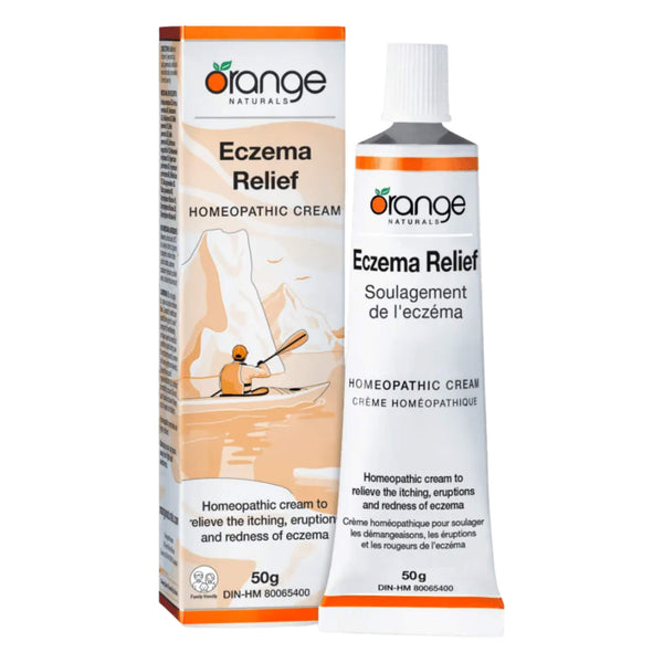 Box & Tube of Orange Naturals Eczema Relief Cream 50g
