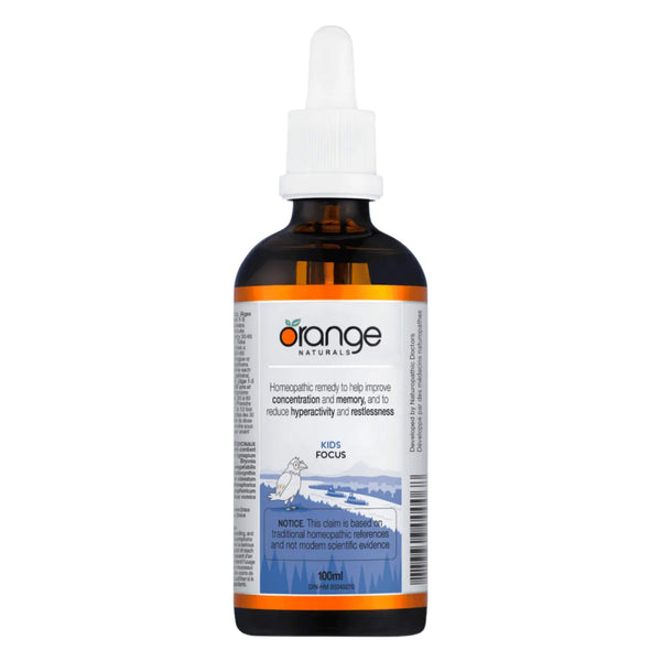 Dropper Bottle of Orange Naturals Focus for Kids 100ml
