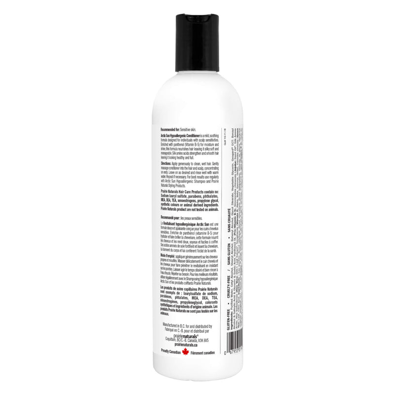 Prairie Naturals Arctic Sun Hypoallergenic Conditioner Bottle Back
