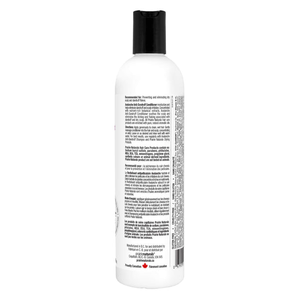 Prairie Naturals Avalanche Anti-Dandruff Conditioner Bottle Back

