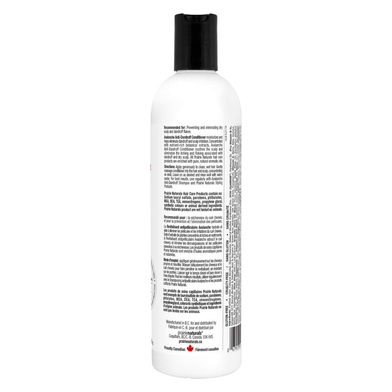 Prairie Naturals Avalanche Anti-Dandruff Conditioner Bottle Back
