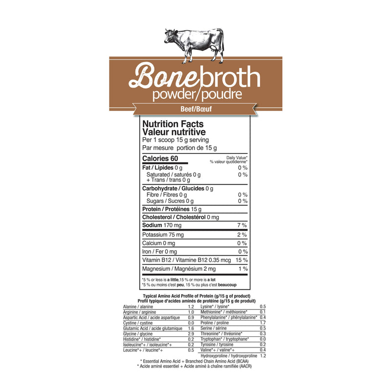 Prairie Naturals Beef Bone Broth Information
