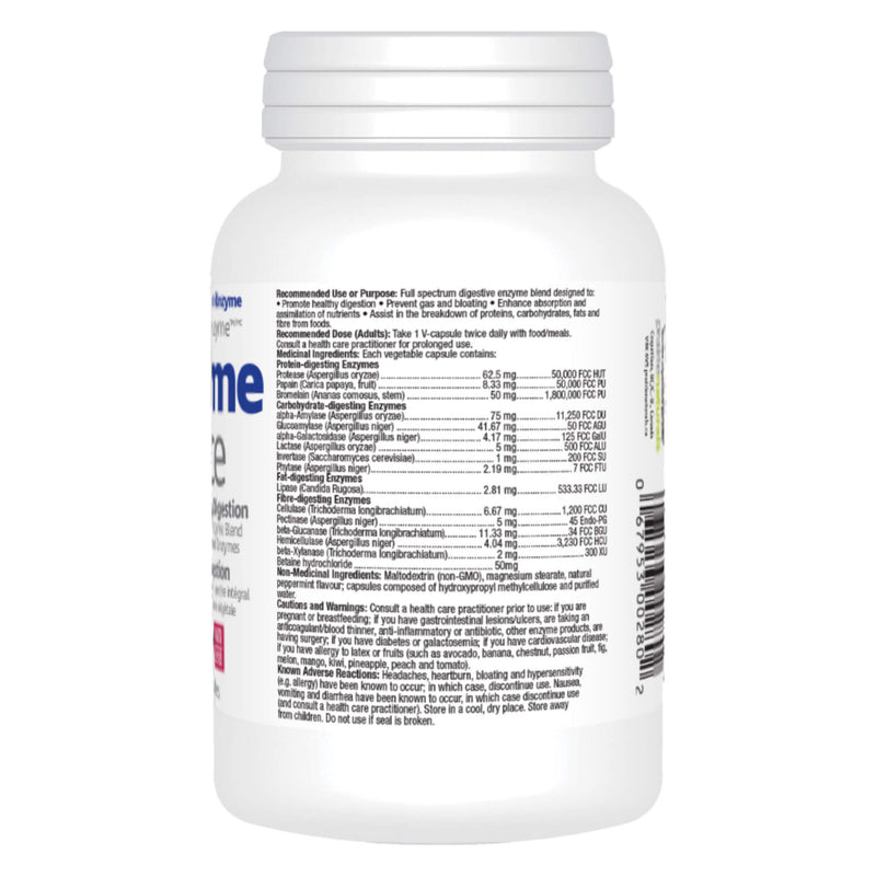 Prairie Naturals Enzyme Force Bottle Back
