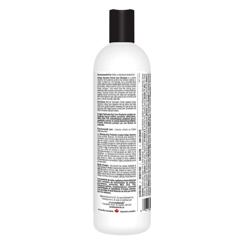 Prairie Naturals Indigo Summer Colour Care Shampoo Bottle Back
