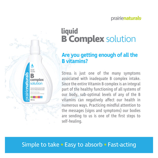 Prairie Naturals Liquid B Complex Solution Information
