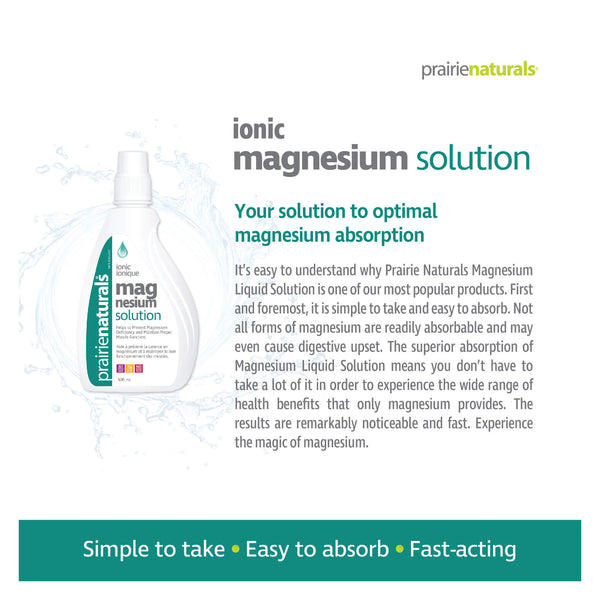 Prairie Naturals Liquid Ionic Magnesium Solution Information

