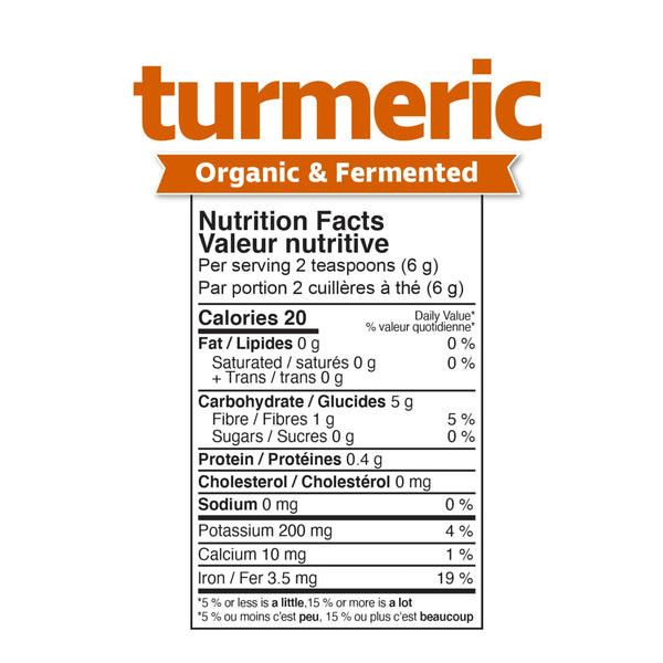Prairie Naturals Organic Fermented Turmeric Powder Information
