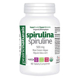 Bottle of Prairie Naturals Organic Spirulina 180 Tablets
