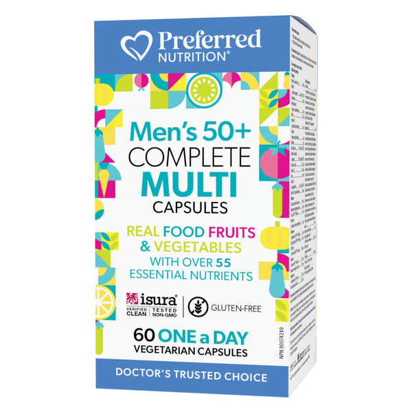 Box of Preferred Nutrition Men's Complete Multi 50+ - One a Day 60 Vegetarian Capsules
