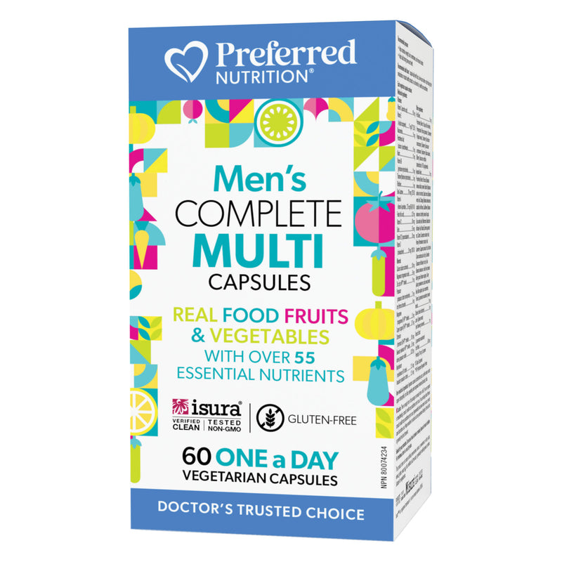 Box of Preferred Nutrition Men's Complete Multi - One a Day 60 Vegetarian Capsules

