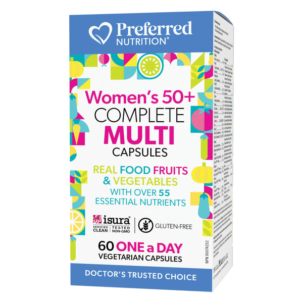 Box of Preferred Nutrition Women's Complete Multi 50+ - One a Day 60 Vegetarian Capsules

