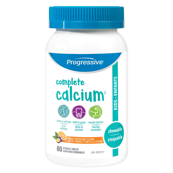 Progressive Complete Calcium for Kids Orange Passion Fruit Flavour - 120 Chewable Tablets
