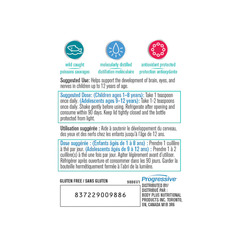 Progressive Ultimate Fish Oil for Kids - Orange Cream Flavour - Use
