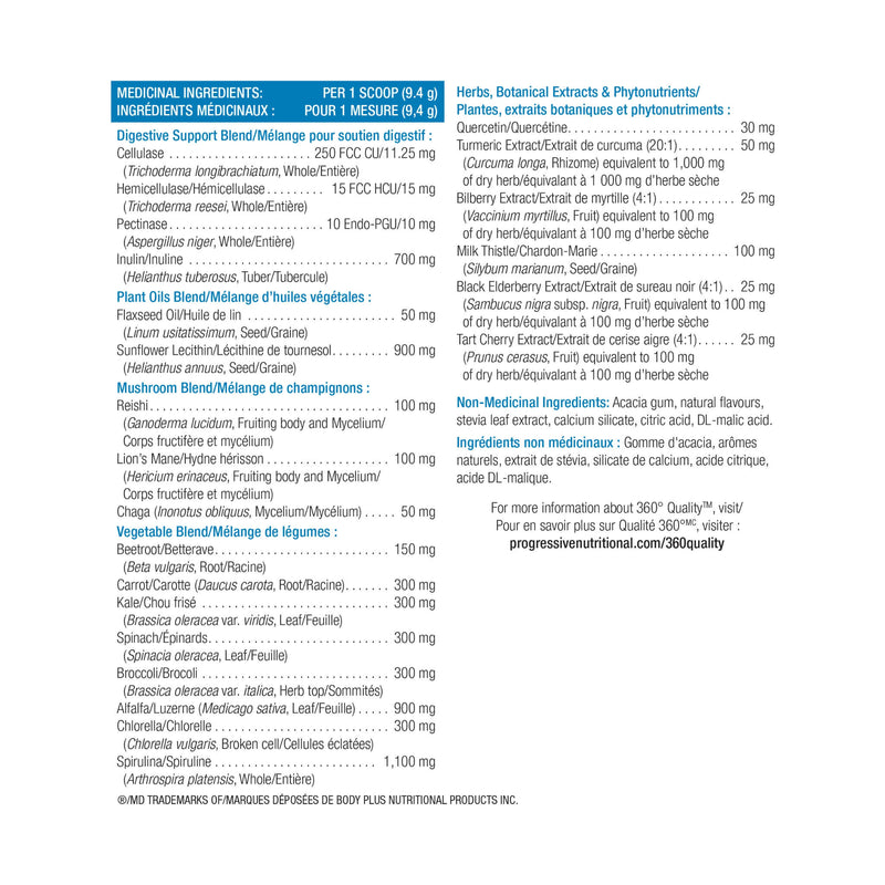 Progressive VegeGreens Powder - Information
